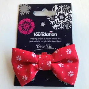 Pets Foundation Santa Paws Dog Bow Tie Red