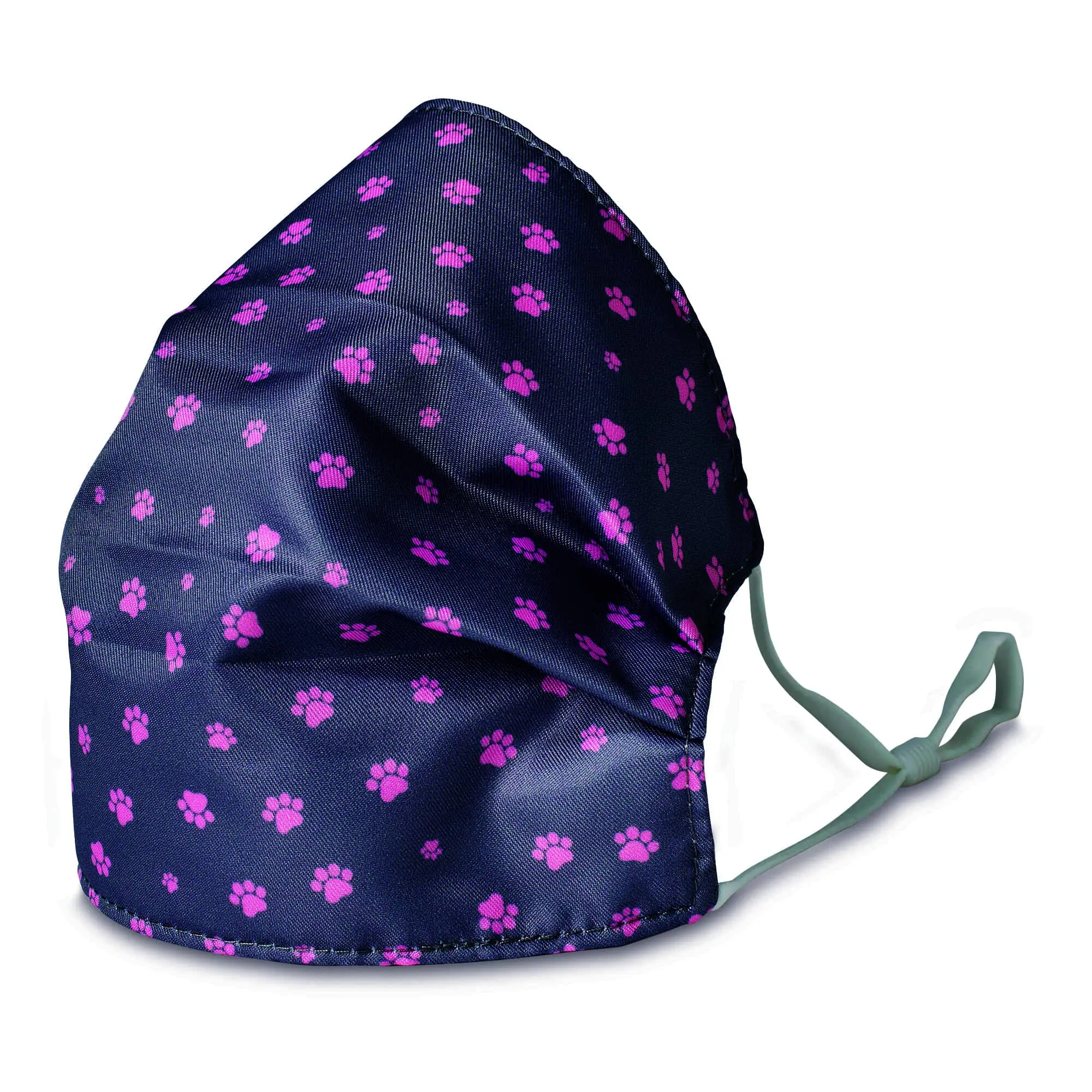Grey and Pink Paws Adult Washable Face Covering