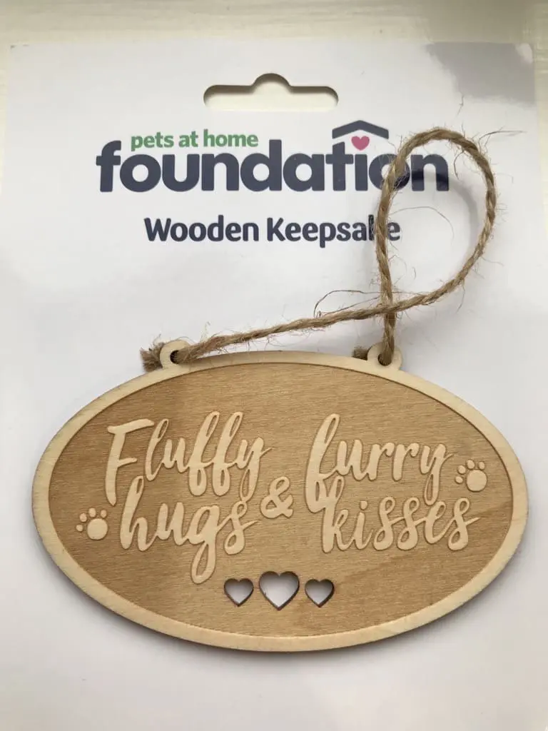 Fluffy Hugs & Furry Kisses Wooden Keepsake Ornament