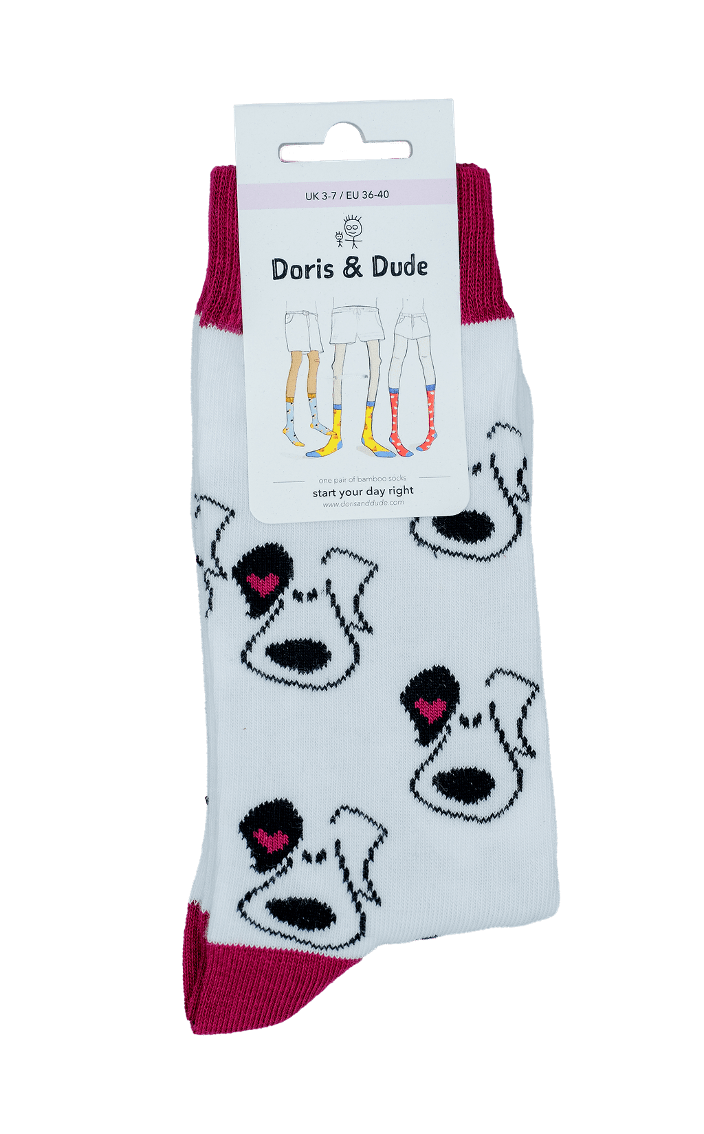 Hearing Dogs Puppy Face Socks (Adult size 3-7)