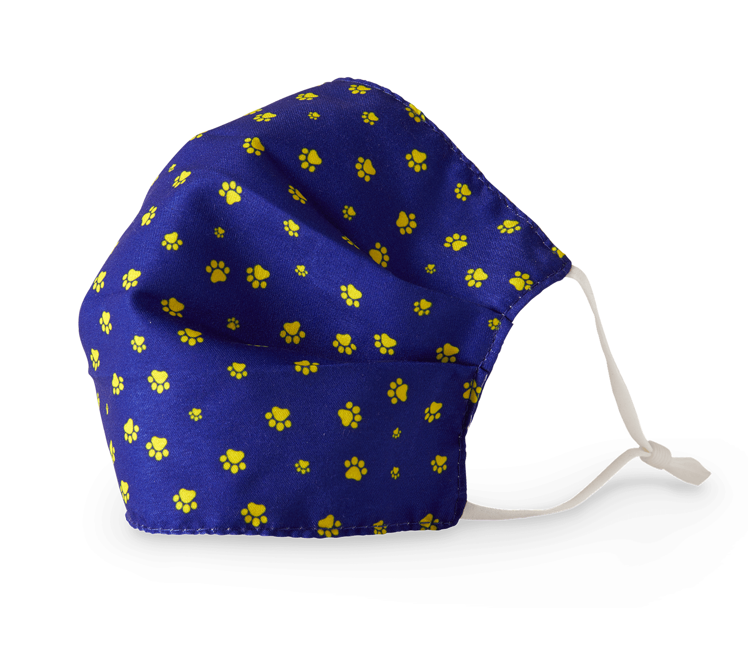 Navy and Yellow Paws Adult Washable Face Covering
