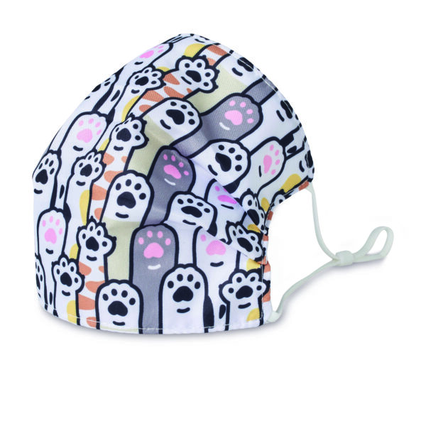 Multicoloured Paws Up Adult Washable Face Covering
