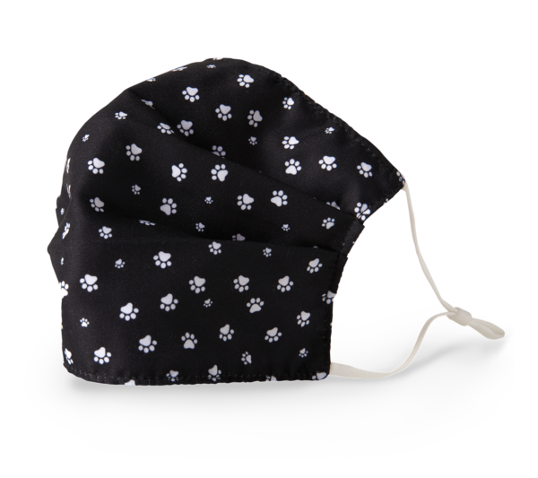 Black and White Paws Adult Washable Face Covering