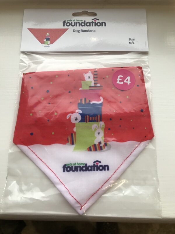 Pets Foundation Santa Paws Dog Bandana - Medium / Large