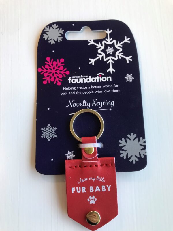 Pets Foundation Santa Paws Red Keyring