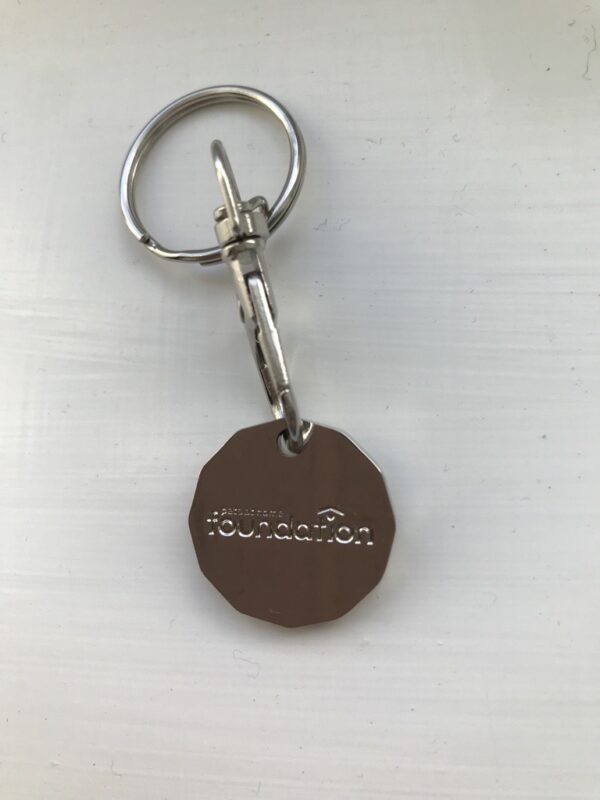 Pets Foundation Pink Heart Trolley Coin Keyring - Image 3